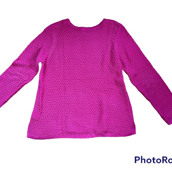 Old Navy XL Magenta Pink Honeycomb Knit Sweater - Picture 2 of 8
